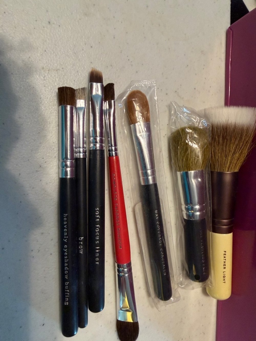 bareMinerals Makeup Brush Set in Black, Red, Cream